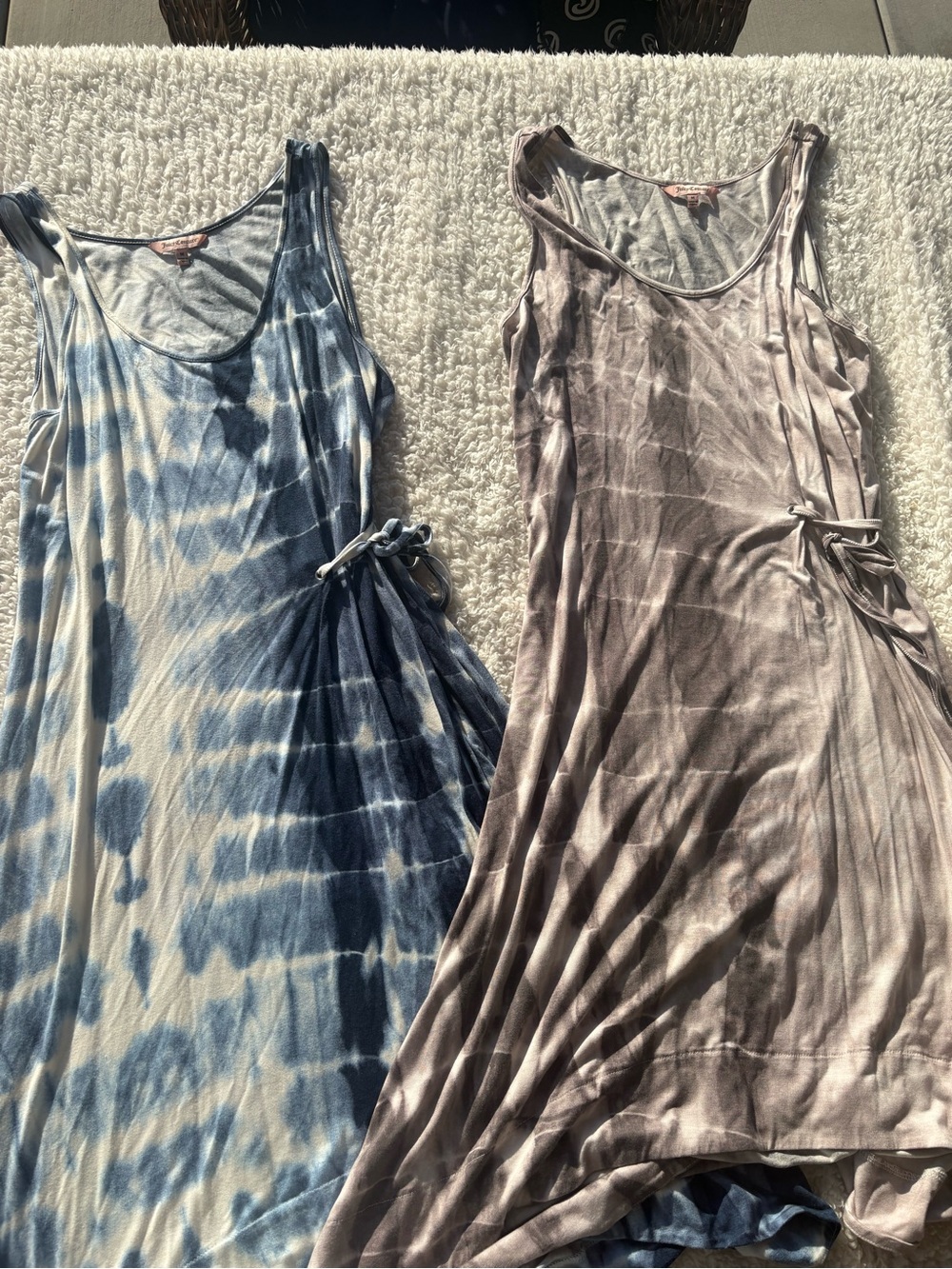 Juicy Couture bundle -Dye Side-Tie Tank Dress (Blue & gray)